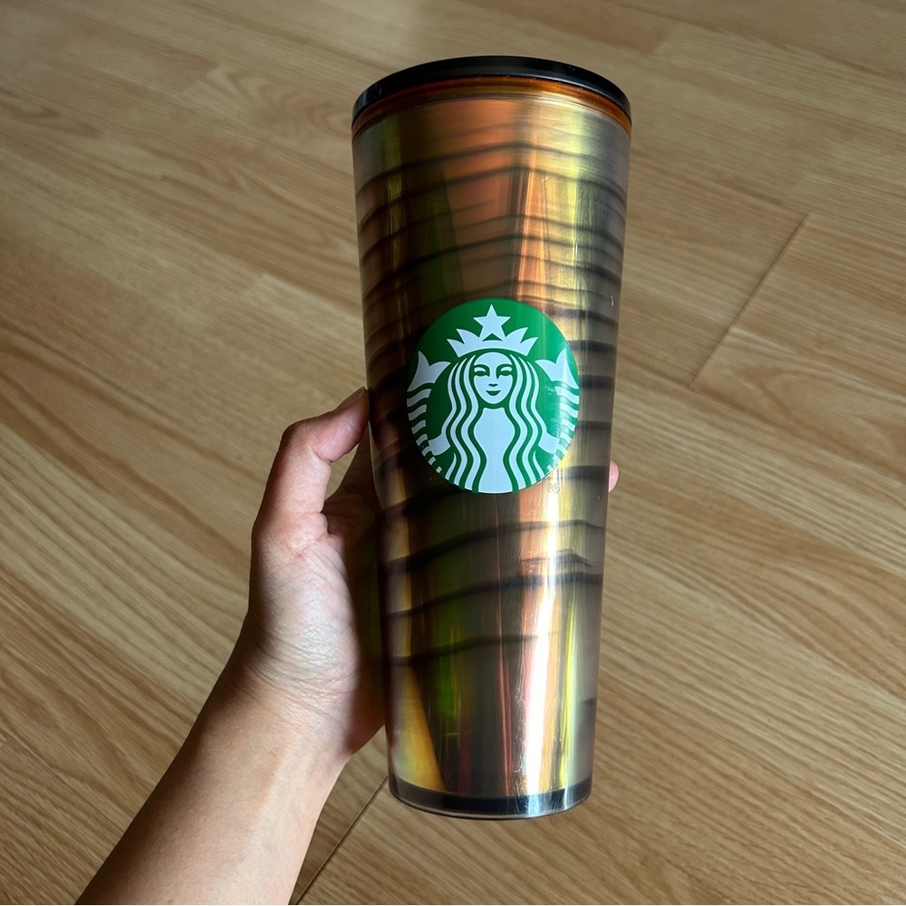 Starbucks Exclusive Halloween Night Stripe Venti Cold Tumbler 24oz - No Straw